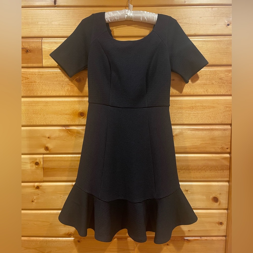 HD in Paris (Anthropologie) Elegant Black Midi Dress Size 6